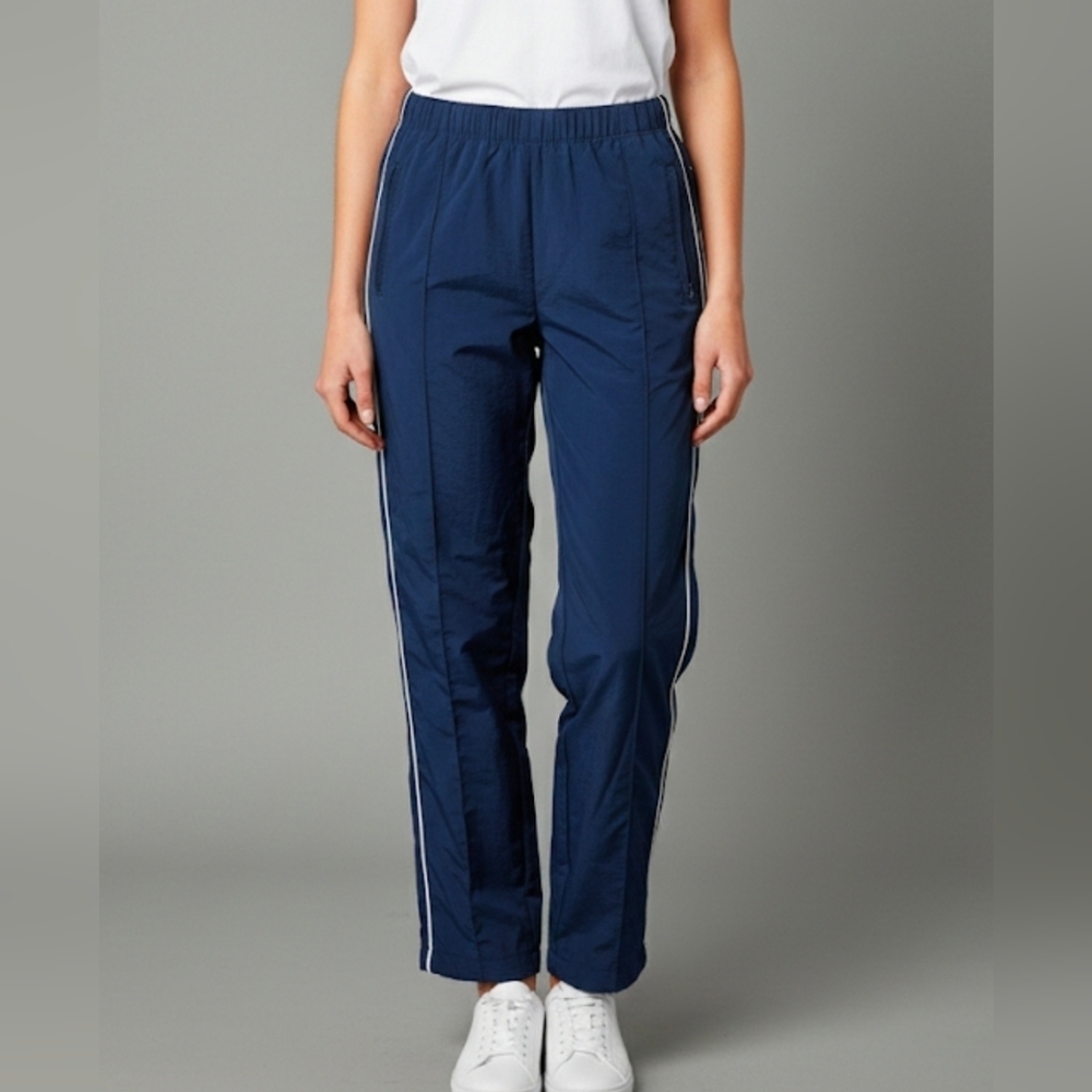 NWT LOVE, GLAM GIRL Navy Blue Nylon Athletic Wind Pants - Size M